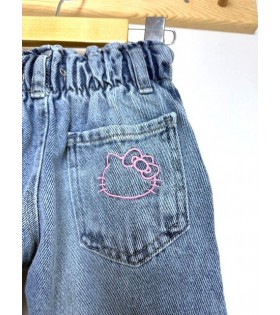 HELLO KITTY NAKIŞLI KOT PANTOLON