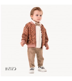 ERKEK BEBEK KAHVE LEOPAR 3 LÜ TAKIM