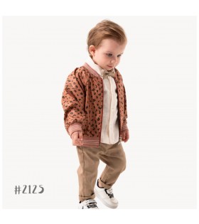 ERKEK BEBEK KAHVE LEOPAR 3 LÜ TAKIM